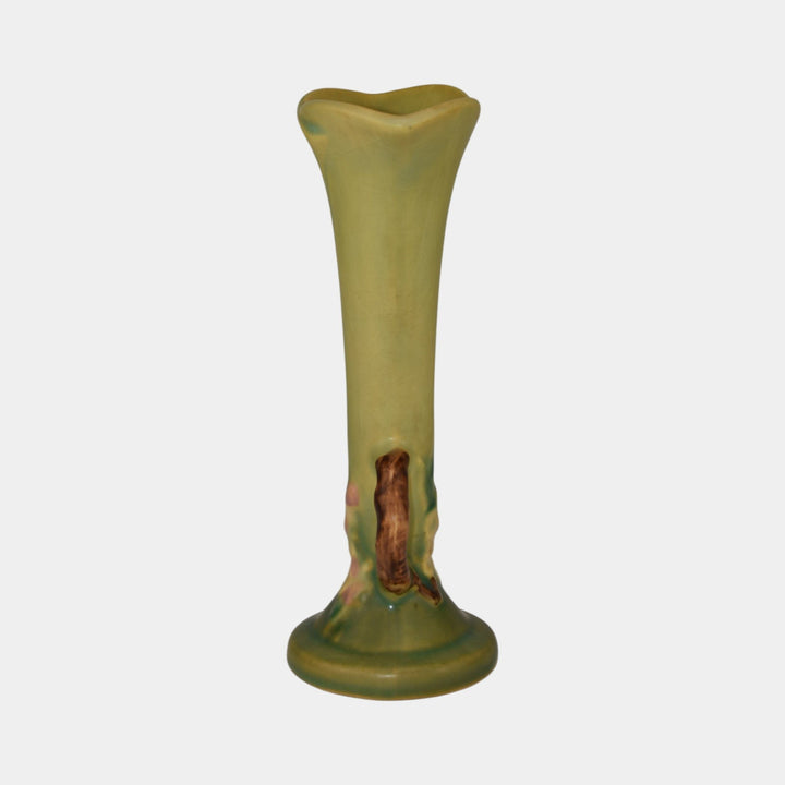 Roseville Apple Blossom Green 1949 Vintage Art Pottery Ceramic Vase 379-7 - Just Art Pottery