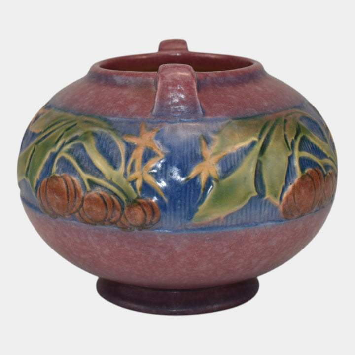 Roseville Baneda Pink 1932 Vintage Art Deco Pottery Handled Ceramic Vase 235-5