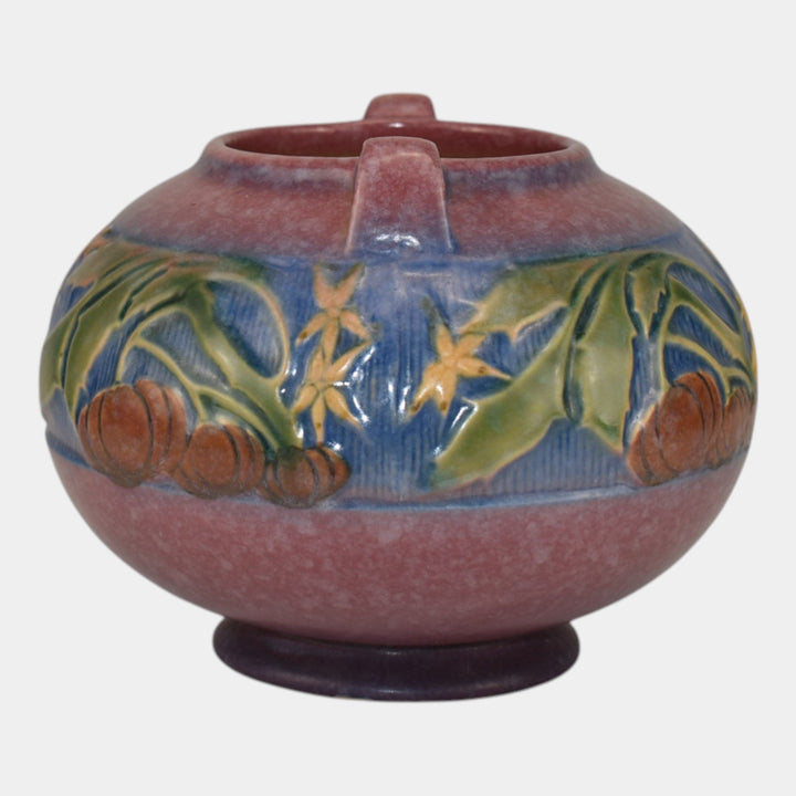 Roseville Baneda Pink 1932 Vintage Art Deco Pottery Handled Ceramic Vase 235-5