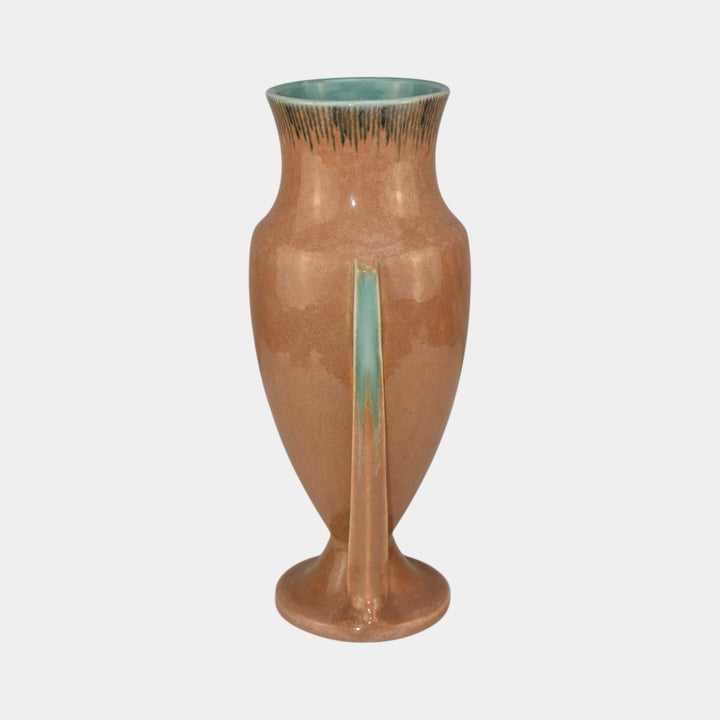 Roseville Orian Tan 1935 Vintage Art Deco Pottery Ceramic Vase 740-10 - Just Art Pottery
