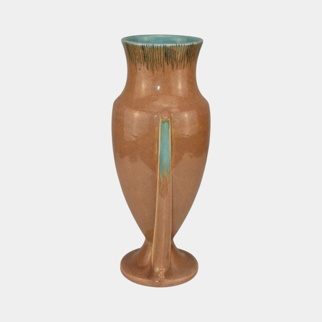 Roseville Orian Tan 1935 Vintage Art Deco Pottery Ceramic Vase 740-10 - Just Art Pottery