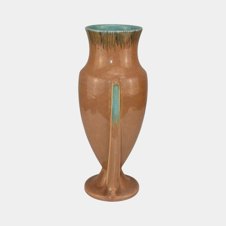 Roseville Orian Tan 1935 Vintage Art Deco Pottery Ceramic Vase 740-10 - Just Art Pottery