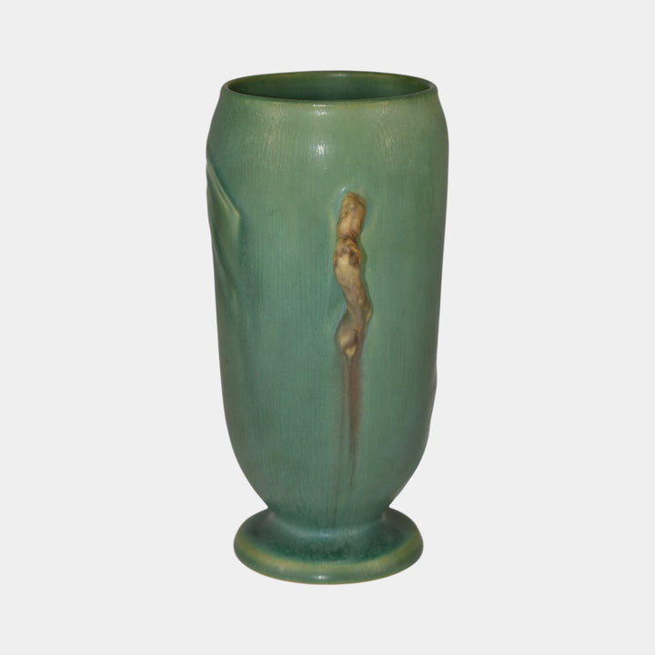 Roseville Pine Cone Green 1936 Vintage Art Pottery Ceramic Flower Vase 748-6 - Just Art Pottery