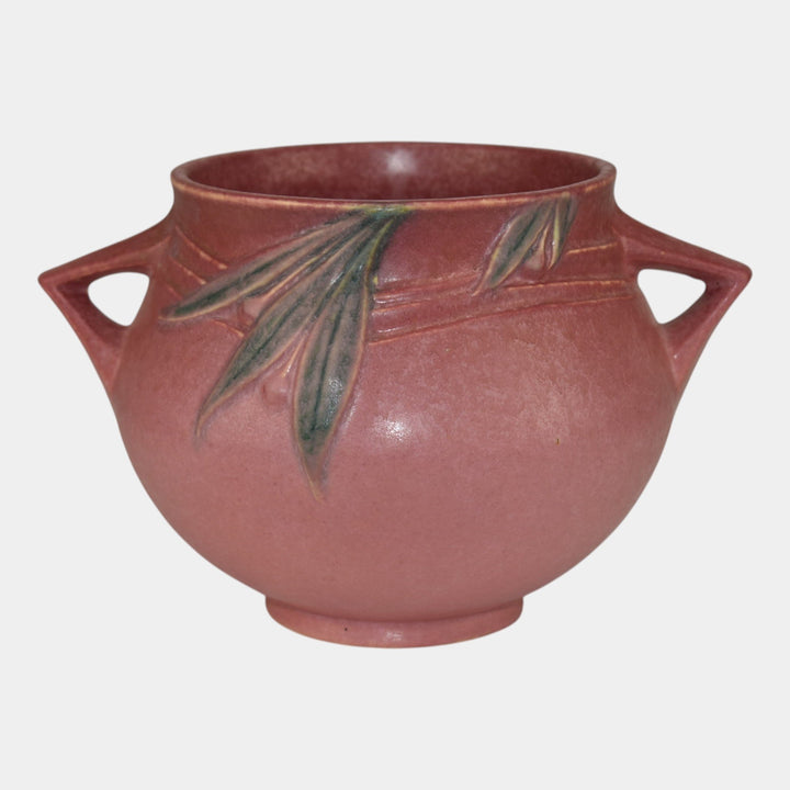 Roseville Velmoss II Pink 1935 Vintage Art Deco Pottery Ceramic Bowl 264-5 - Just Art Pottery