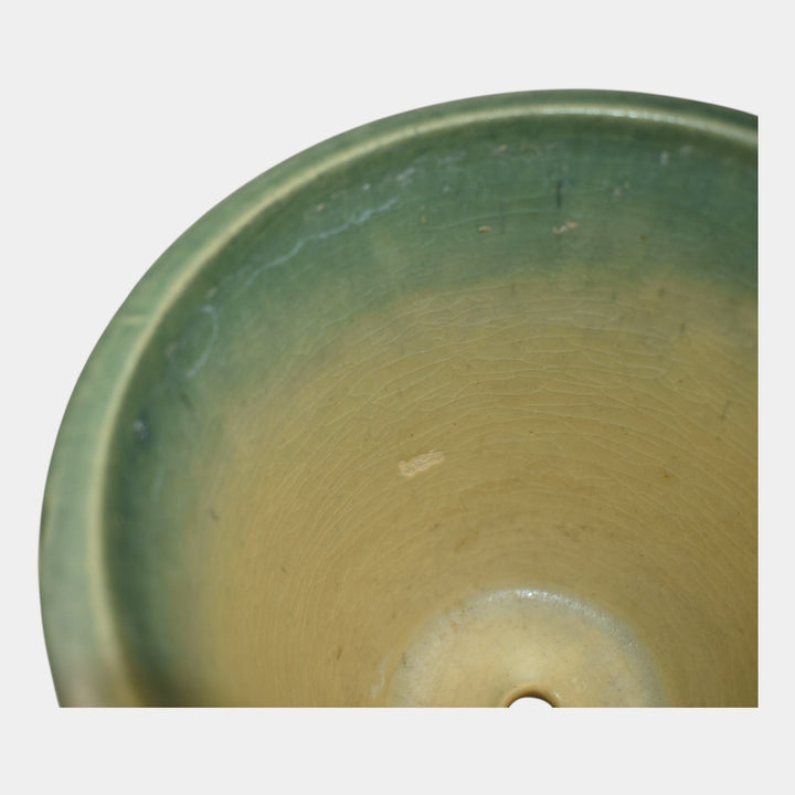 Roseville Zephyr Lily Green 1946 Art Pottery Ceramic Flower Pot Planter 672-5 - Just Art Pottery
