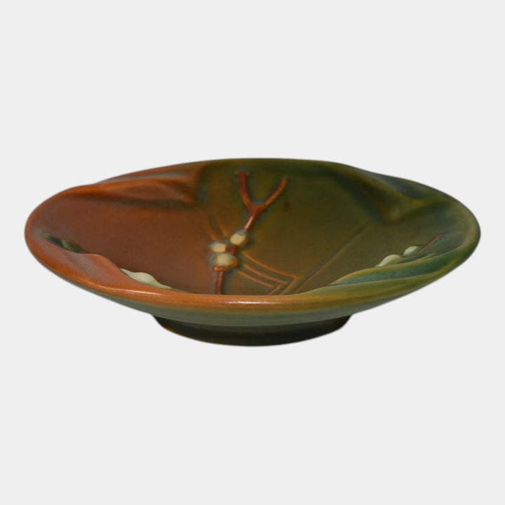 Roseville Snowberry Green 1947 Vintage Mid Century Modern Pottery Ashtray 1AT