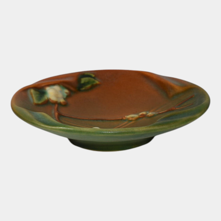 Roseville Snowberry Green 1947 Vintage Mid Century Modern Pottery Ashtray 1AT