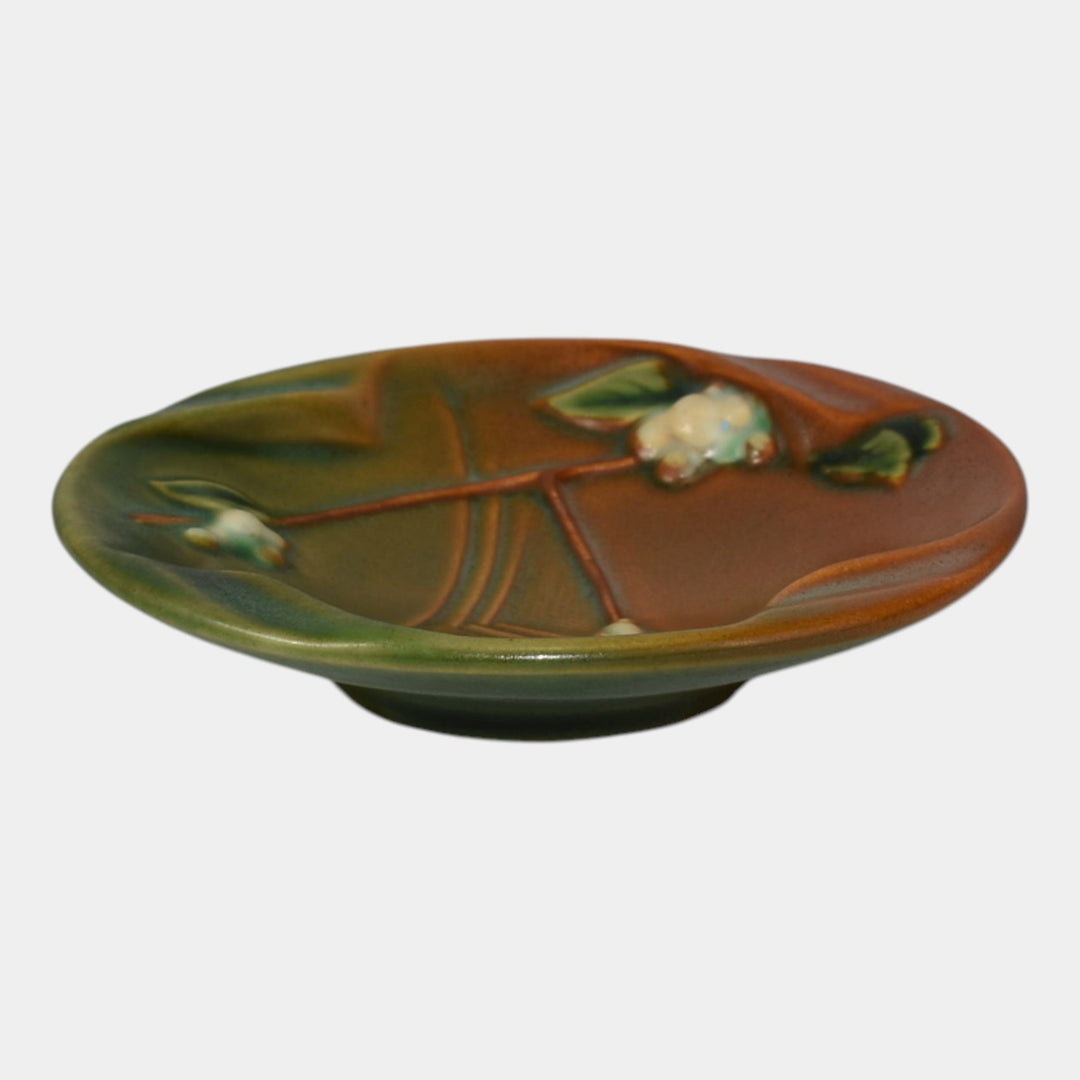 Roseville Snowberry Green 1947 Vintage Mid Century Modern Pottery Ashtray 1AT
