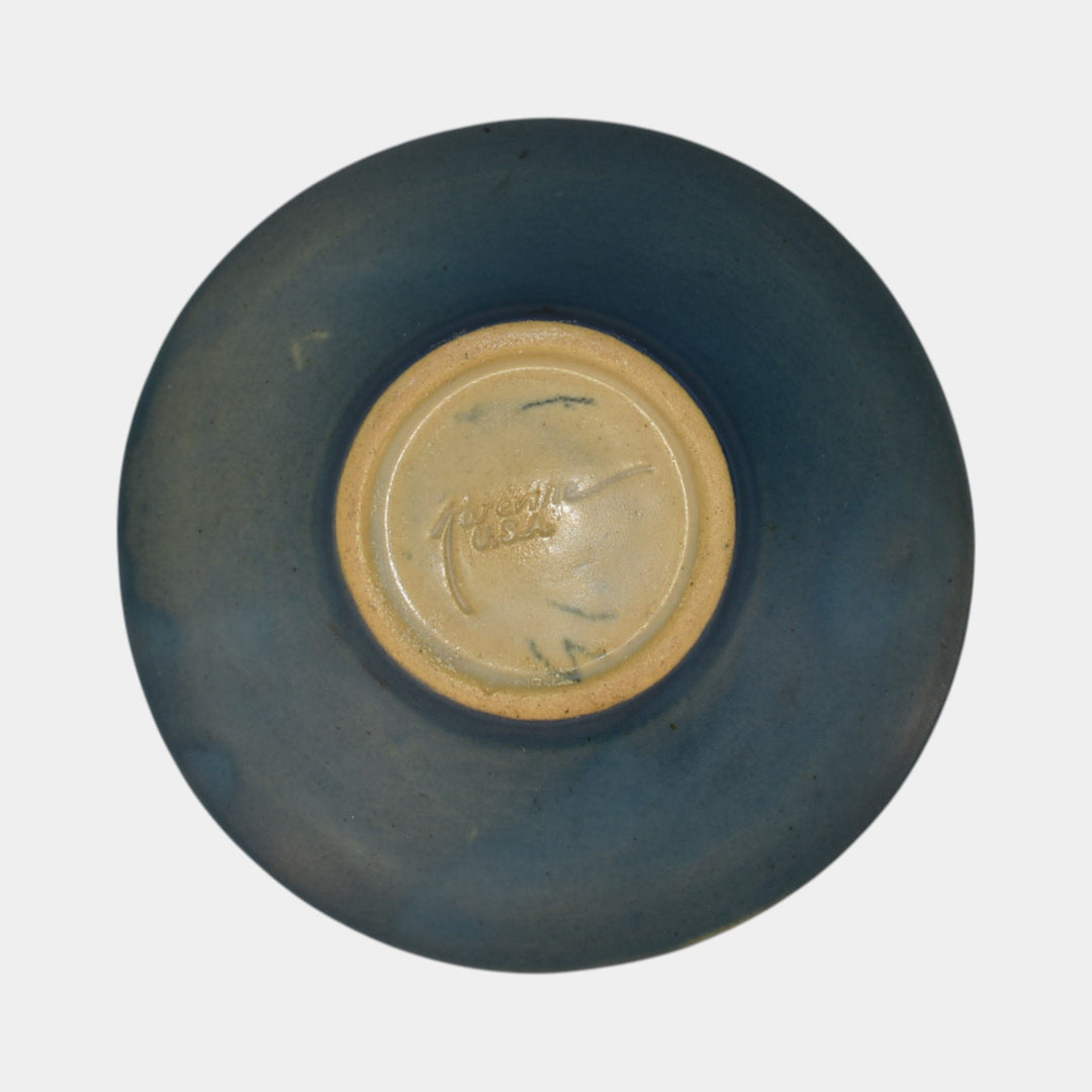 Roseville Snowberry Blue 1947 Vintage Mid Century Modern Pottery Ashtray 1AT