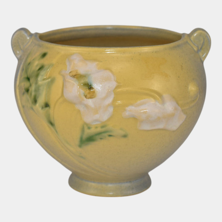 Roseville Poppy Blue Gray 1938 Art Deco Pottery Ceramic Jardiniere Planter 642-4 - Just Art Pottery