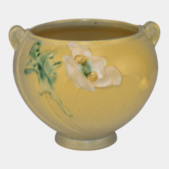 Roseville Poppy Blue Gray 1938 Art Deco Pottery Ceramic Jardiniere Planter 642-4 - Just Art Pottery