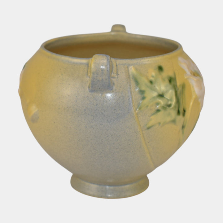 Roseville Poppy Blue Gray 1938 Art Deco Pottery Ceramic Jardiniere Planter 642-4 - Just Art Pottery