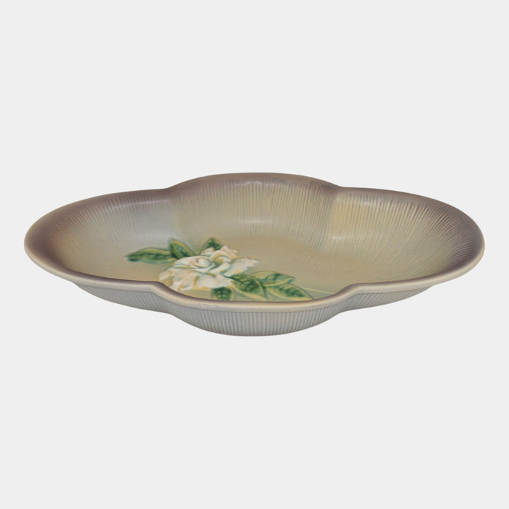 Roseville Gardenia Gray 1950 Mid Century Modern Pottery Large Bowl 631-14