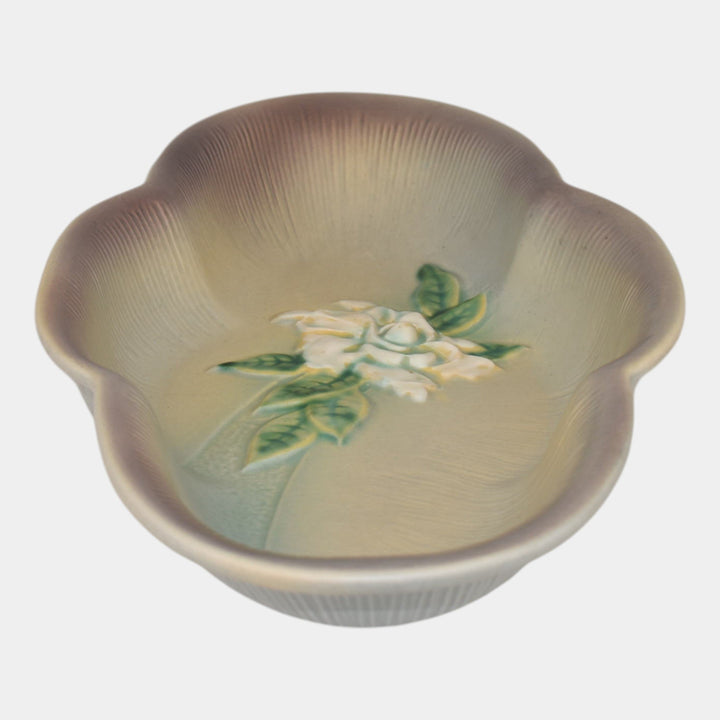Roseville Gardenia Gray 1950 Mid Century Modern Pottery Large Bowl 631-14