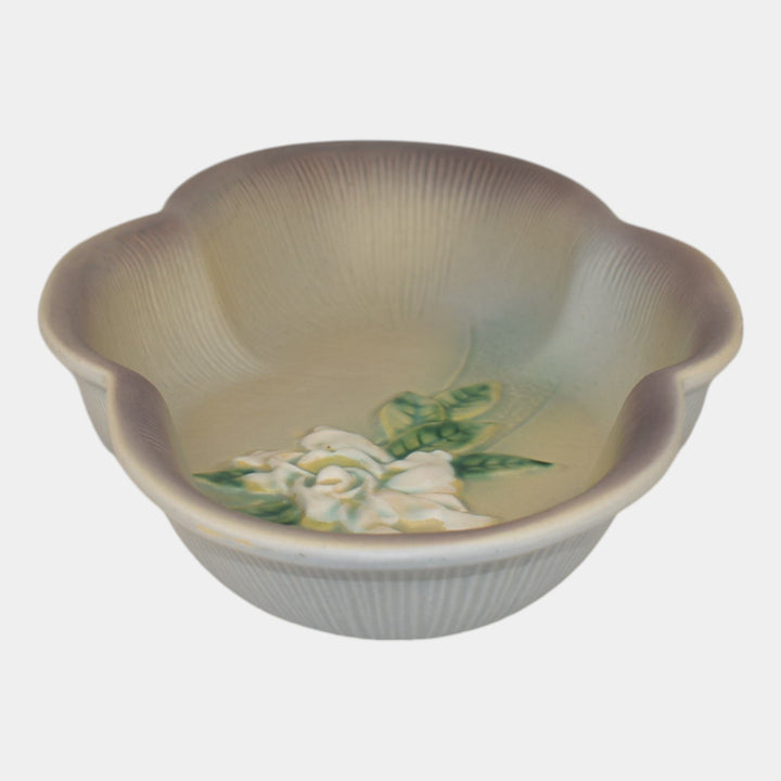 Roseville Gardenia Gray 1950 Mid Century Modern Pottery Large Bowl 631-14