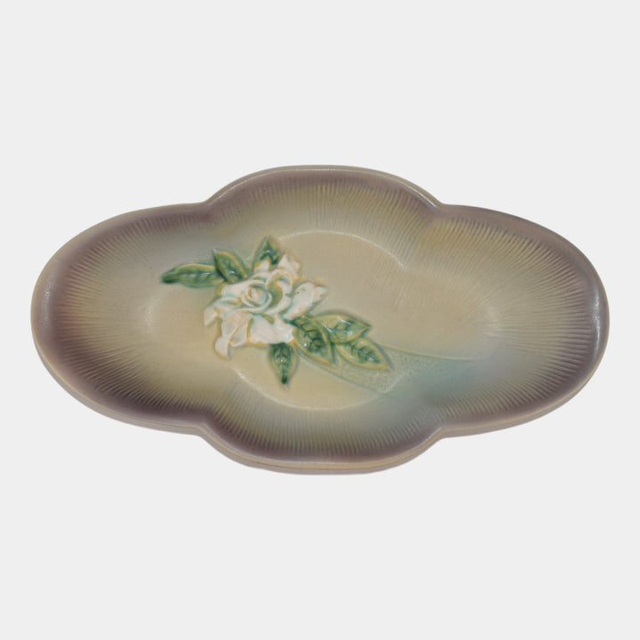 Roseville Gardenia Gray 1950 Mid Century Modern Pottery Large Bowl 631-14