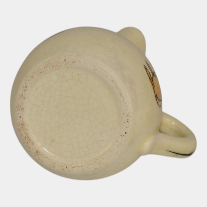 Roseville Juvenile Creamware Pottery Rabbit Side Pour Creamer