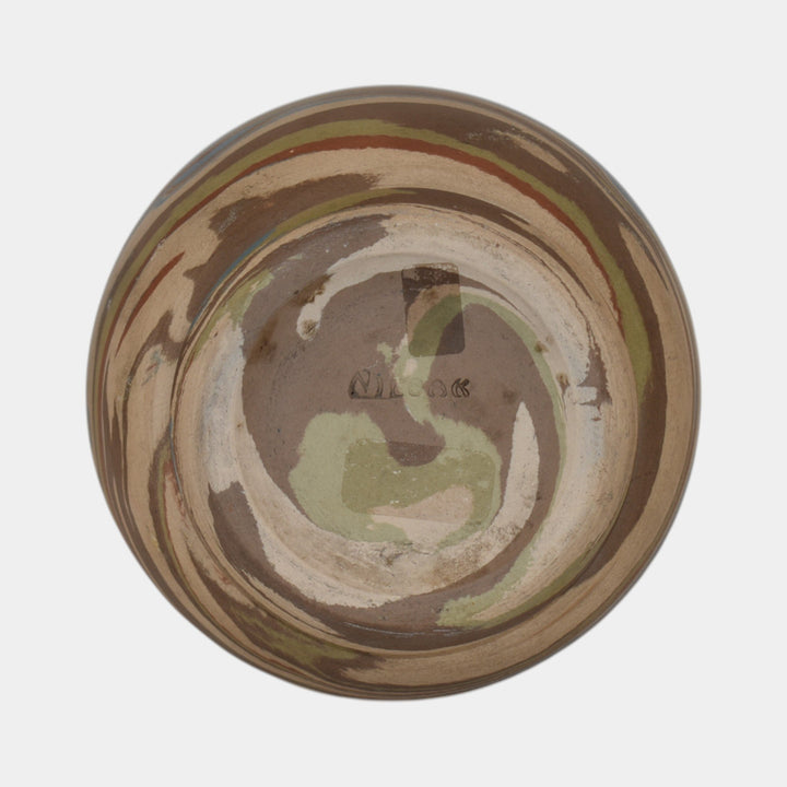Niloak Mission Swirl 1925-30s Vintage Art Pottery Brown Baluster Shaped 8" Vase - Just Art Pottery