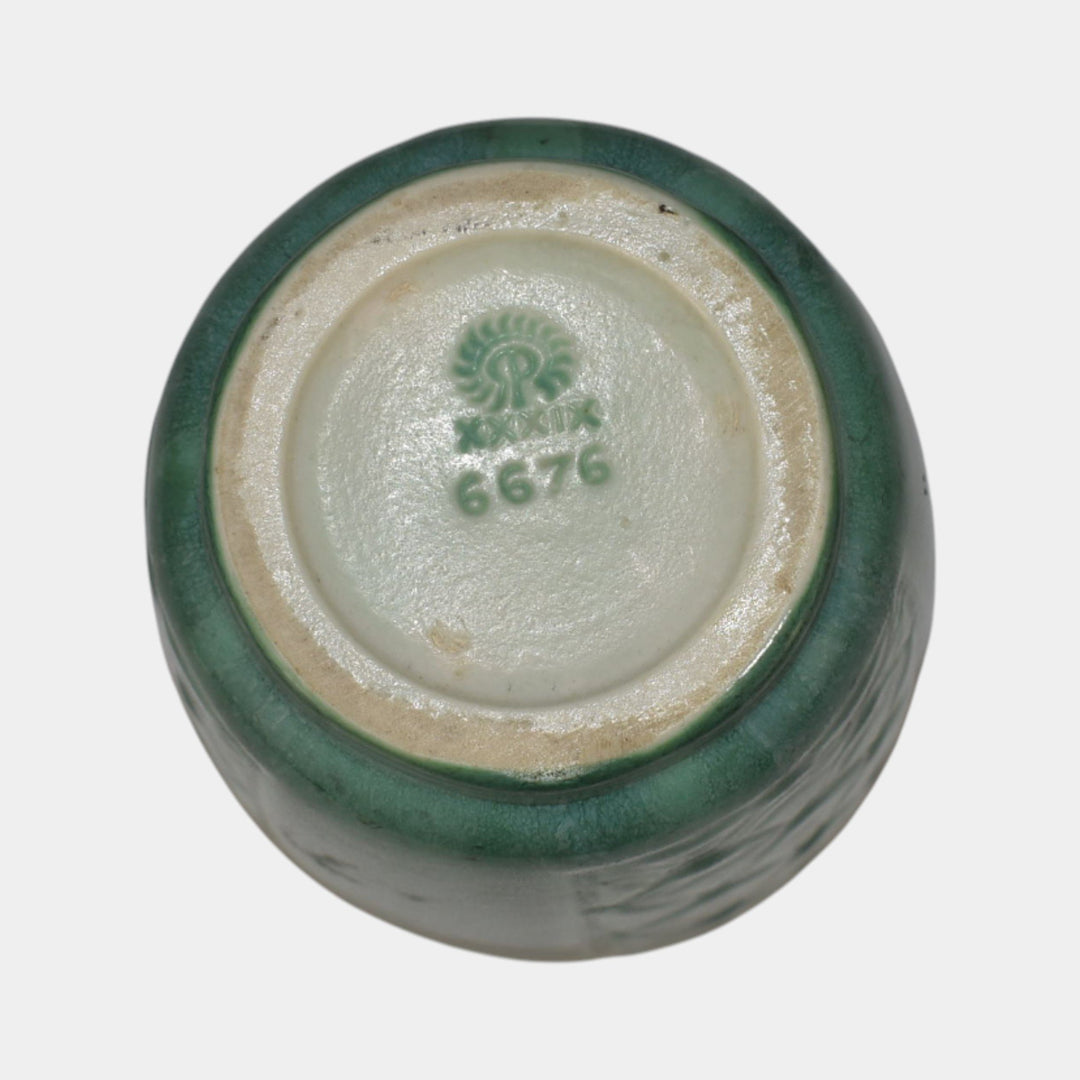 Rookwood 1939 Vintage Art Deco Pottery Matte Green Ceramic Vase 6676