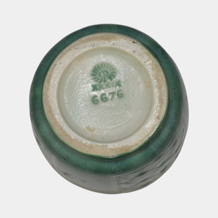Rookwood 1939 Vintage Art Deco Pottery Matte Green Ceramic Vase 6676