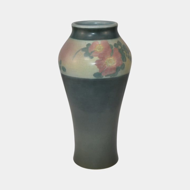 Rookwood 1917 Vintage Arts And Crafts Pottery Blue Flower Vase 909C Diers