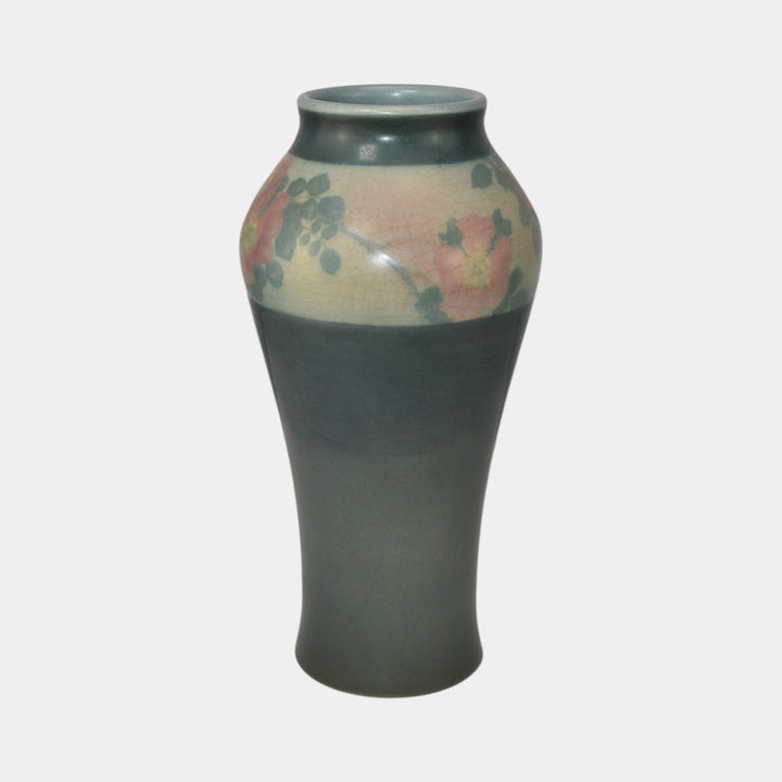 Rookwood 1917 Vintage Arts And Crafts Pottery Blue Flower Vase 909C Diers