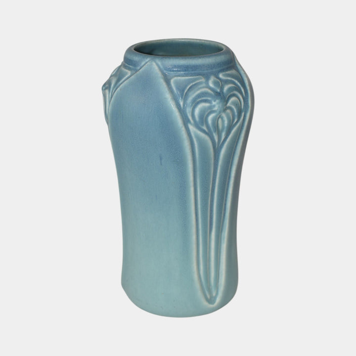 Rookwood 1927 Vintage Arts And Crafts Pottery Matte Blue Vase 2141