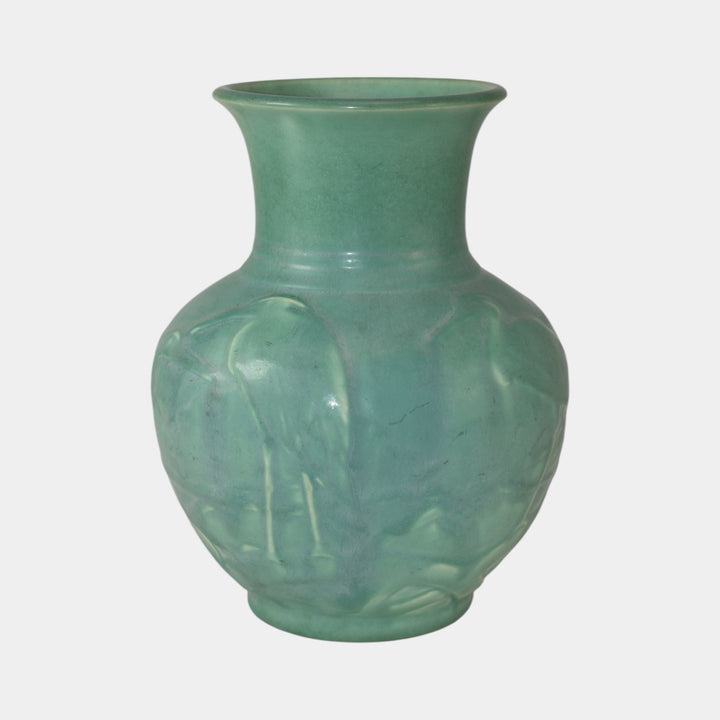 Rookwood 1945 Vintage Art Pottery Matte Green Egret Ceramic Vase 6516