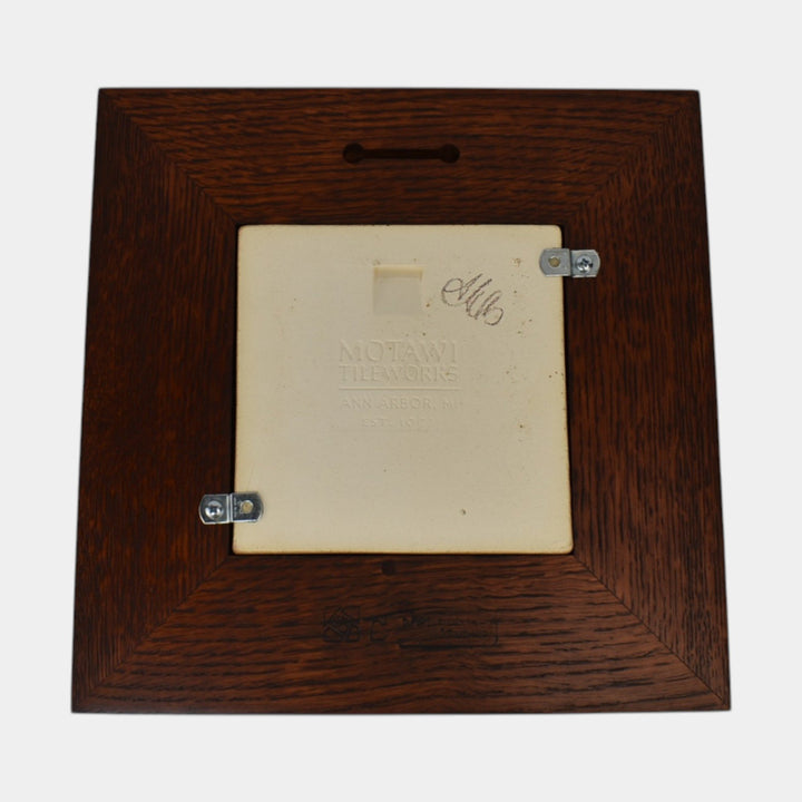 Motawi Tileworks Hand Made Art Pottery Framed Christmas Wreath Ceramic Tile