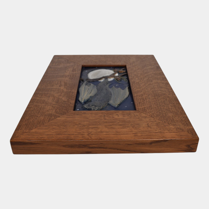 Ephraim Faience 2017 Hand Made Art Pottery Framed Ceramic Bat Tile