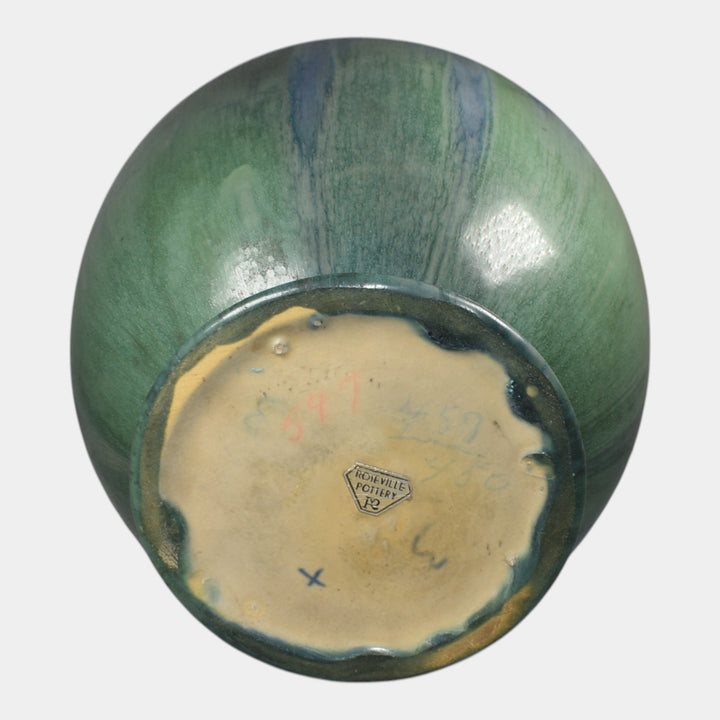 Roseville Baneda Green 1932 Art Pottery Vase 597-10