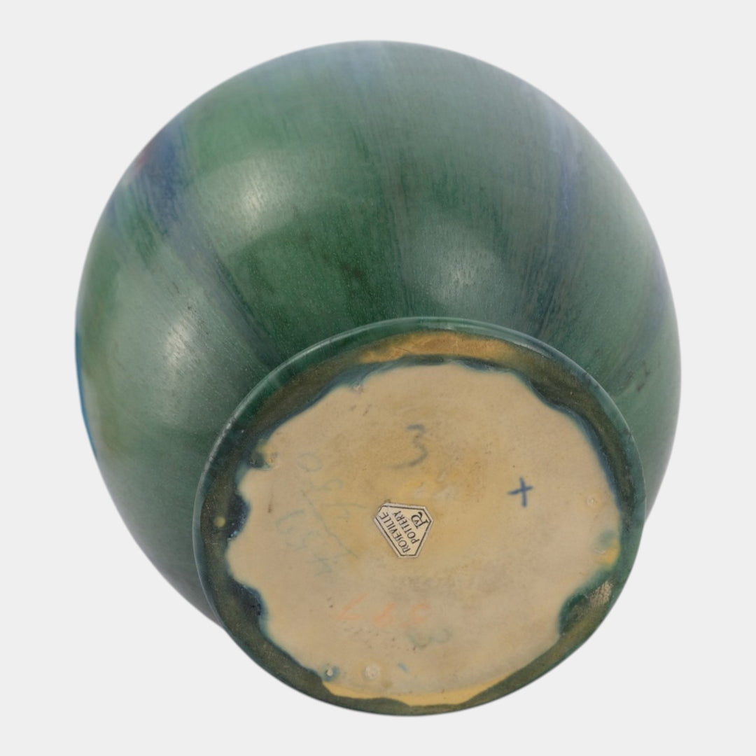 Roseville Baneda Green 1932 Art Pottery Vase 597-10