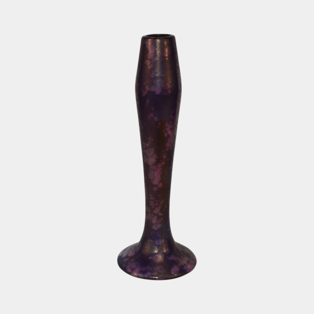 Weller Bronze Ware Lustre 1920 Vintage Art Pottery Purple Ceramic Vase