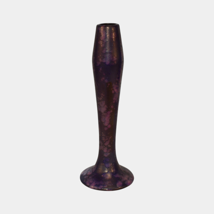 Weller Bronze Ware Lustre 1920 Vintage Art Pottery Purple Ceramic Vase