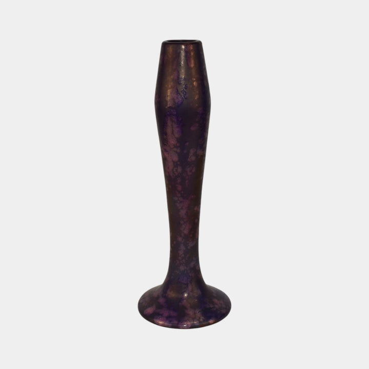 Weller Bronze Ware Lustre 1920 Vintage Art Pottery Purple Ceramic Vase