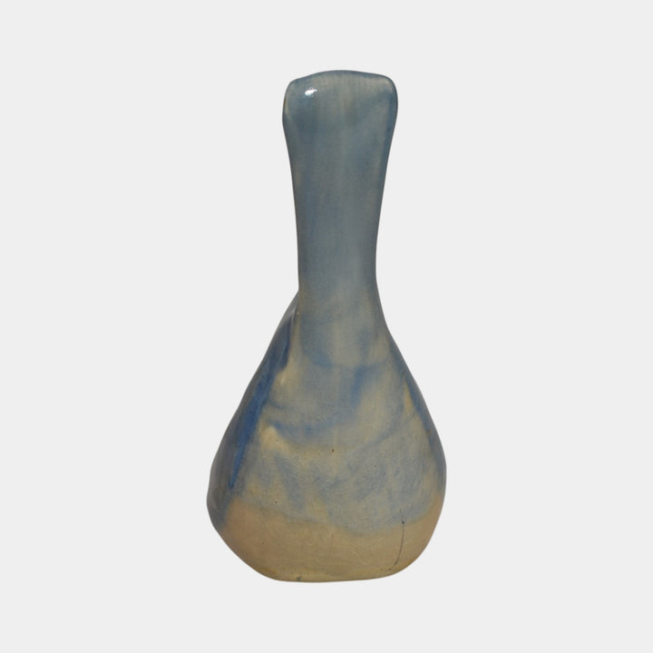 Weller Brighton 1915 Vintage Art Pottery Blue Ceramic Bird Figurine