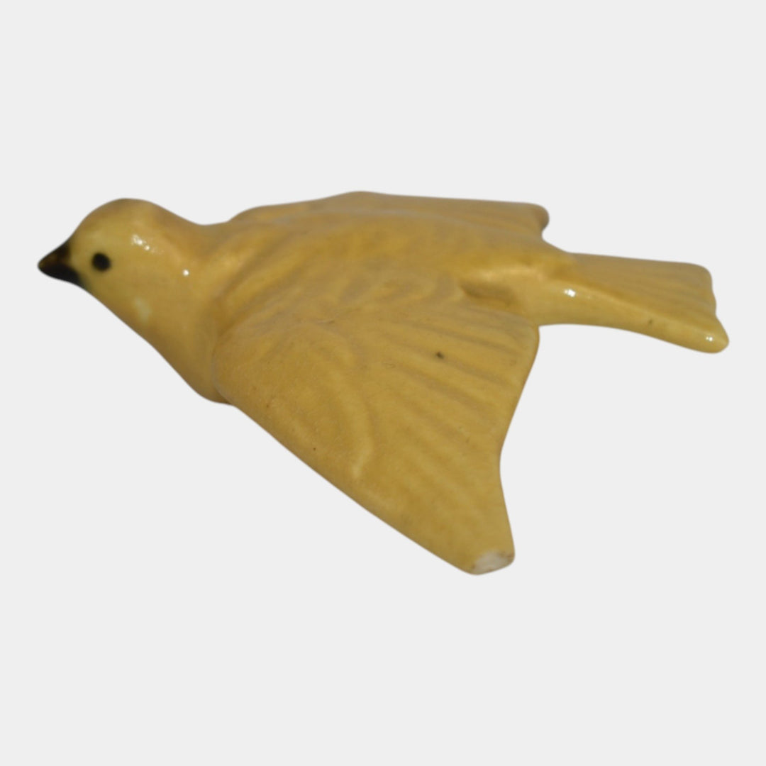 Weller Brighton 1915 Vintage Art Pottery Yellow Ceramic Bird Figurine