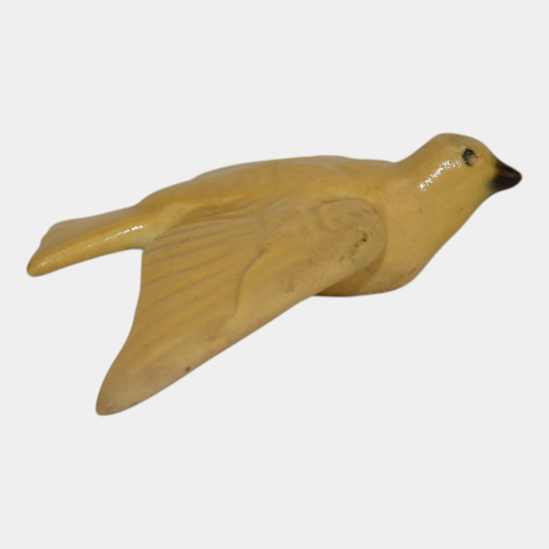 Weller Brighton 1915 Vintage Art Pottery Yellow Ceramic Bird Figurine