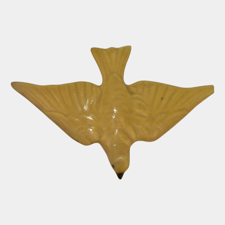 Weller Brighton 1915 Vintage Art Pottery Yellow Ceramic Bird Figurine