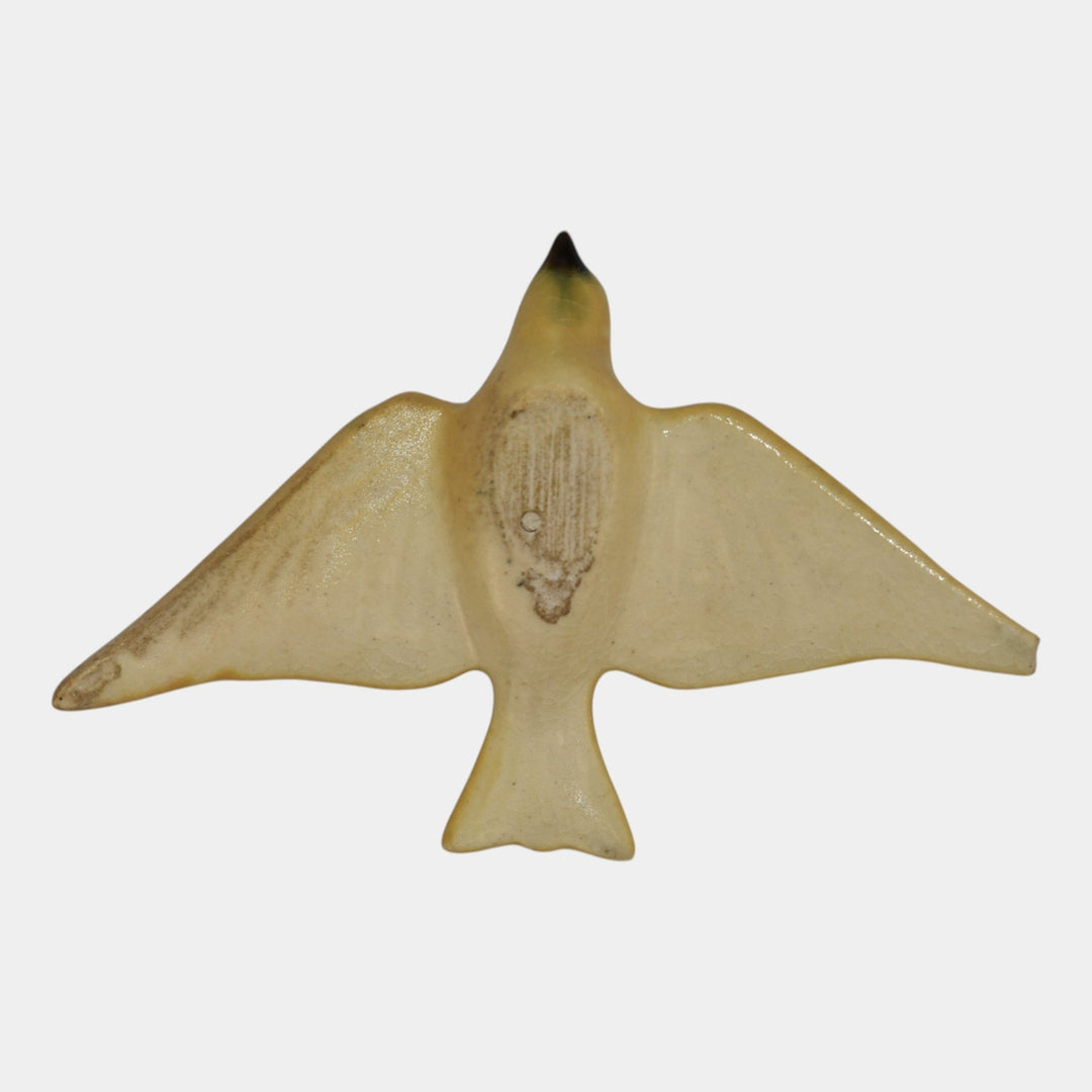 Weller Brighton 1915 Vintage Art Pottery Yellow Ceramic Bird Figurine