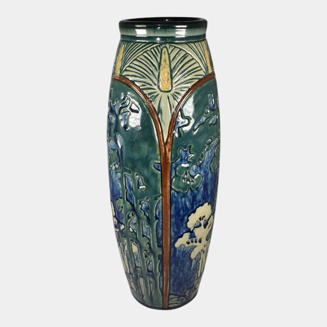 Weller Experimental Landscape Vintage Art Pottery Ceramic Vase By Rudolph Lorber