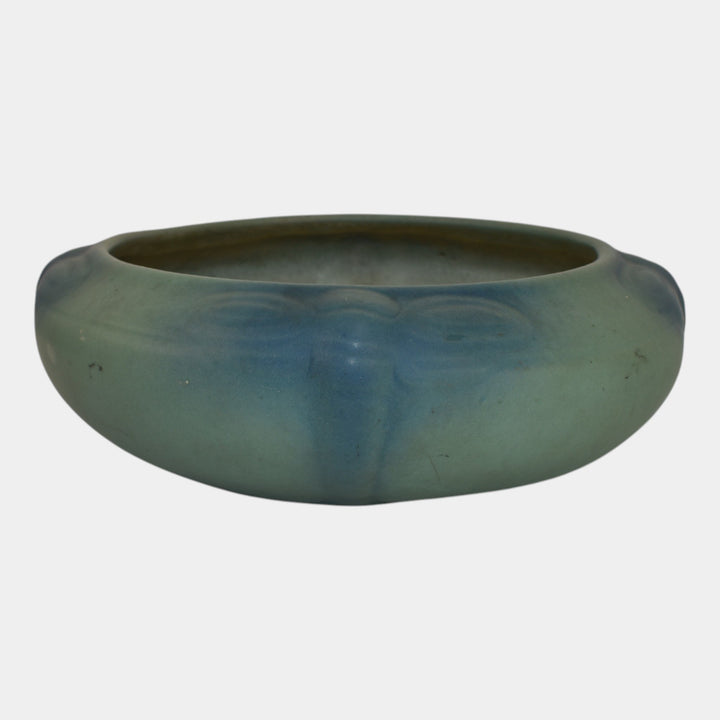 Van Briggle 1920s Vintage Arts And Crafts Pottery Blue Dragonfly Bowl 903