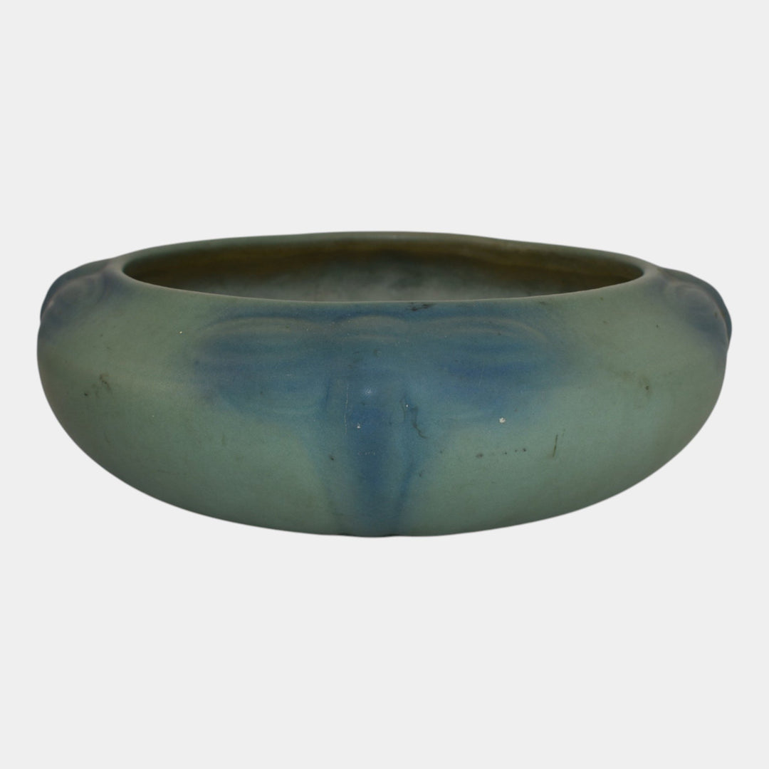 Van Briggle 1920s Vintage Arts And Crafts Pottery Blue Dragonfly Bowl 903