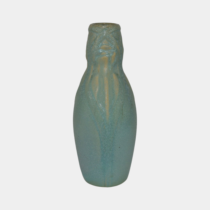Van Briggle 1905 Vintage Arts And Crafts Pottery Blue Ceramic Flower Vase 161