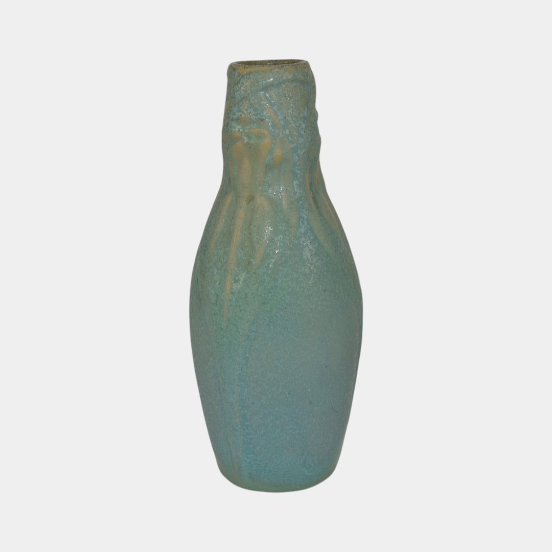 Van Briggle 1905 Vintage Arts And Crafts Pottery Blue Ceramic Flower Vase 161
