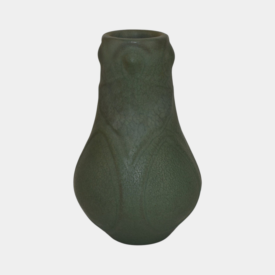 Van Briggle 1909 Vintage Arts And Crafts Pottery Green Ceramic Vase Shape 3