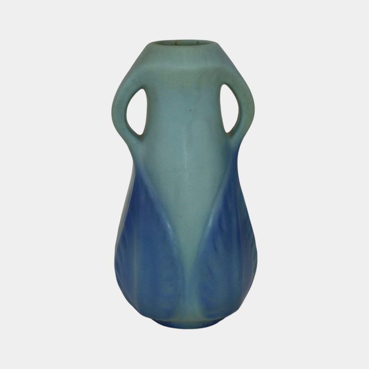 Van Briggle 1920s Vintage Arts And Crafts Pottery Blue Ceramic Flower Vase 860
