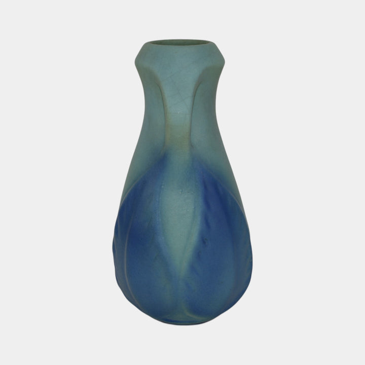 Van Briggle 1920s Vintage Arts And Crafts Pottery Blue Ceramic Flower Vase 860