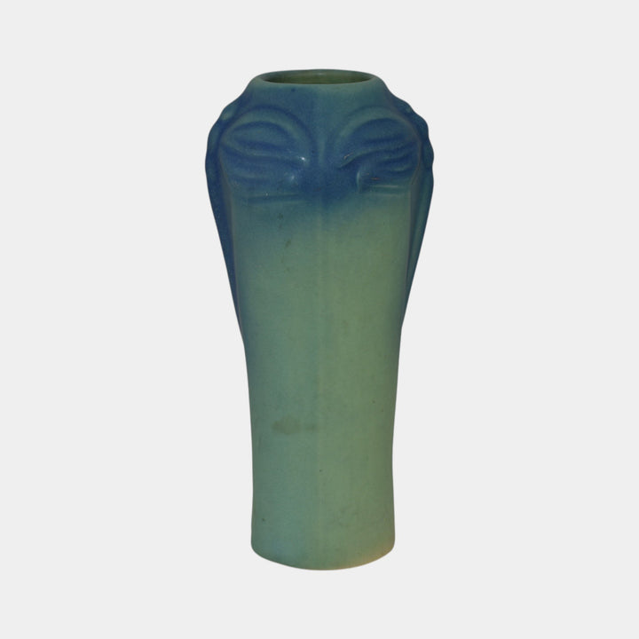 Van Briggle 1920s Vintage Arts And Crafts Pottery Blue Dragonfly Vase 792