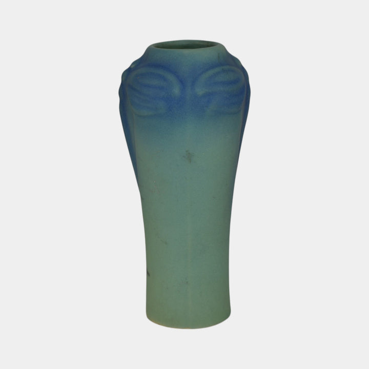 Van Briggle 1920s Vintage Arts And Crafts Pottery Blue Dragonfly Vase 792